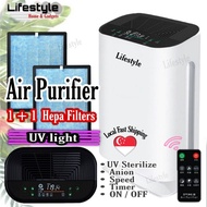 🔥🔥🔥 [SG SELLER]NEW LIFESTYLE (UV) Air Purifier True Hepa with 1+1 Filter ION PUREAIR/Negative Ion🔥PM2.5Removal