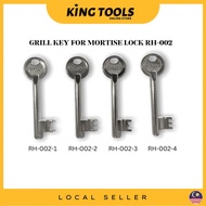 Mortise Lock Grill Key RH-002-1 / RH-002-2 / RH-002-3 / RH-002-4