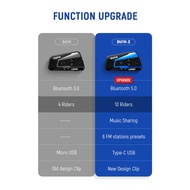 )5+◄●●Lexin Lx-b4fm-x Motorcycle Intercom &amp; Helmet Headset 10 Rider 2000m Bluetooth Music Shari