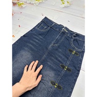 [Secondhand] - 26 long denim skirt.CVB74 - Size L - Stretch.