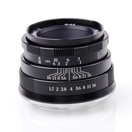 yuan6 RISESPRAY Camera Lenses 35mm f1.7 Lens APS-C Fixed Focus Lens For Canon EOS-M Mount E Mount Fuji FX Mount BLACK DSLRs Lenses