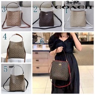 Coach shoulder bag messenger bag women fashion large bucket bag presbyopia pattern magnetic button closure 91512