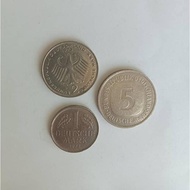Old Coins Collection/Foreign - Germany ( Pre-Euro ) -1 Set x 3 Coins - 1 DM ( 1973 ) / 2 DM ( 1973 )