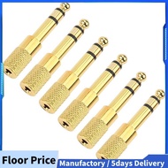 Quarter Inch Adapter, 6.35mm (1/4 Inch) Male to 3.5mm (1/8 Inch) Female Headphone Jack Plug, Gold 6 