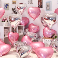 59.9cm Love Heart Aluminum Film Balloons 10 Pieces Set, Suitable for Wedding, Birthday Party, Valent