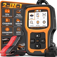ANCEL AD410 PRO OBD2 Scanner and Battery Tester, 2-in-1 Car Diagnostic Tool, Check Engine Light, EVA