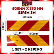 1 Pair 3M Reflective Sticker Lorry/ Sticker Puspakom/ Red Yellow Lorry Sticker/ 3M Reflector Diamond