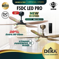 🔥UPGRADED🔥DEKA Fan DEKA F5DC LED PRO 56 Inch 10 Speed Forward + Reverse DC Motor Remote Control Ceil
