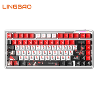 Lingbao K75 tri-chế độ bàn phím cơ với đèn nền RGB lên đến 10000mAh siêu Tuổi thọ pin dài BT/2.4G/Ty