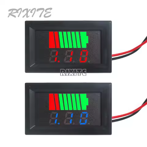 12V 24V 36V 48V 60V Car Battery Charge Level Indicator Lithium Battery Capacity Meter Tester Display