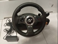 logitech 羅技E-UJ11 DRIVING FORCE pro 賽車方向盤+油門踏板+變壓器