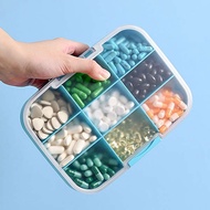 pill box medicine pill box Pill Box Large Capacity Nine Compartments Sealed Waterproof Pill Box Larg
