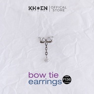 (1 Piece) Long Chain Bow Earrings - Titanium F136 - Earrings store