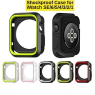 For Apple Watch Case 44mm Shockproof Case for Apple Watch Series SE 6 5 4 3 2 1 Double Colors Silicone Watch Cases for iWatch 40mm 42mm 38mm Armour Protective Cover for Women and Men(AONEE)
