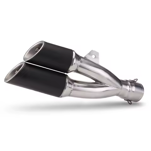 Universal 51MM Motorcycle Exhaust Muffler Modify Double Outlet Tail Silencer Tube for CBR650R G310GS