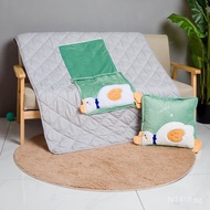 Dual-use Car Office Plush Pillow Cushion All-season Quilt Nap Embroidered Two-in-one Cartoon Blanket