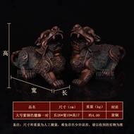 สิ่งของตกแต่งบ้านทำจากทองแดงบริสุทธิ์ เรียกโชคมาเป็นคู่ ชื่อว่า Pi Xiu สัตว์ปีก ตกแต่งสำหรับบ้านและอ