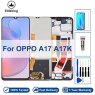 No Dead Pixel For OPPO A17 A17K LCD Display Touch Screen Digitizer Assembly Parts with Frame CPH2477