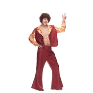Mens 70s Dynamite Disco Costume Adult Halloween Hippie Historical Outfits