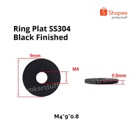 M4 - SS304 Black Finished Stainless Steel 304 Plate Ring