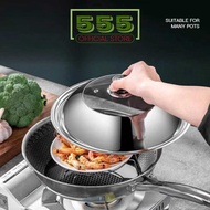 Glass Combination Pot Lid 32-34 cm Frying pan Lid fry pan Wok pan Frying pan Multipurpose Lid Pot Lid