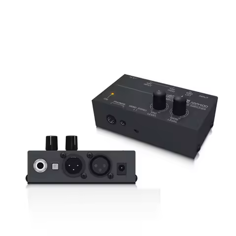 Ultra-Compact Microphone Preamplifier MA400 Audio Stereo/mono Amp 6.35mm & 3.5mm Jack Preamp Portabl