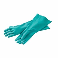 13" Long Green rubber nitrile gloves chemical resistant