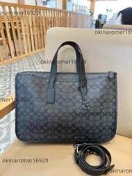 COACH蔻馳 經典老花男士公事手袋