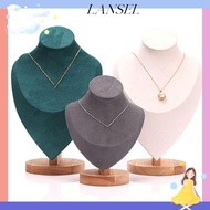 LA Necklace Display Rack, Wooden  Jewelry Storage Rack,  Suede Show Display Model Necklace