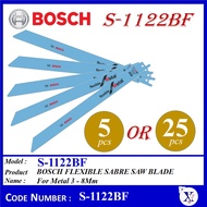 [5pcs] or [25pcs] S-1122BF 2608656019 S1122BF BOSCH SABRE SAW BLADE ~ Top Flexible For Metal Wood 15
