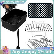 6 Pieces Double Basket AirFryer Parts Dual Basket Air Fryer Accessories for  Foodi AF300UK AF400UK, 