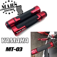 For YAMAHA NEW MT-03 MT03 mt03 Motorcycle Accessories 22mm Hand Grips Rubber Gel Handle Grip Handlebar MT03 logo