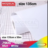 PUTIH Updates!! 135cm Sticker Maxdecal 7900 G010 M010 Glossy Matt White White 135cm /m
