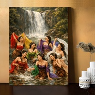 7 Angels Poster Painting Style Wall Decoration MDF Material