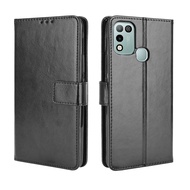 Infinix Hot 11 Play Casing Flip Phone Holder Stand Case Infinix Hot 10 9 Play Case Wallet PU Leather Back Cover