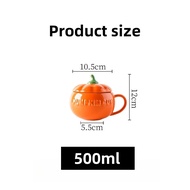 500/1500mL Personalized Pumpkin Creative Ceramic Bowl Breakfast Oatmeal Soup Shalara Ramen Bowl Can