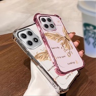 【 Shockproof 】Case For Honor X6A X6B X8A X8B X8C X6 X6S X8 4G 5G phone case 2025 Golden Butterfly ne