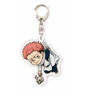 Sukuna Acrylic Keychain – Jujutsu Kaisen Anime Accessory, Double-Sided Pendant with Sukuna’s Skull C