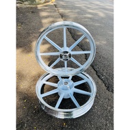 RCB SP811 (R) Rims Set Yamaha Y125Z Y125 125ZR LC135 5S 01S0212W White Chrome 1.85/2.5 Sport Rim PNP