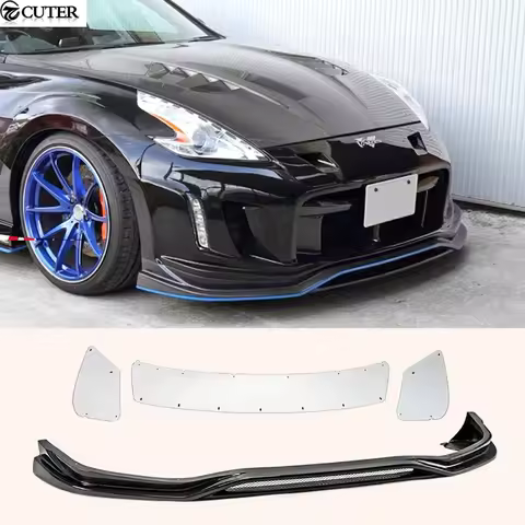 370z Z34 Forged Carbon Fiber Fiberglass Front Bumper Lip Splitter For Nissan 370z Z34 V Style Car Bo