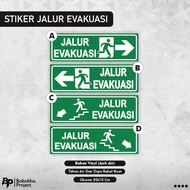 Stiker Evakuasi / Stiker Evakuasi / Sticker Evakuasi / Sticker Jalur Evakuasi / Sign Sticker Rambu E