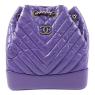 CHANEL 牛皮皮革Gabrielle Backpack鏈帶背包