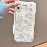 Sketch Line Drawing Toast Cat Apple iPhone 17 Air 16e 15 14 Plus 13 12 11 Pro Max Phone Case