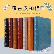 Anxin Store❤4 x 6 or 4 x 6 Shellfish 500 Sheets Vintage Leather Extra Large Photo Album Leather Buck