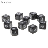 [Devoko] 10-Pack D6 16mm Black Dice Cubes Accessories for   DND D&D  RPG Board Games