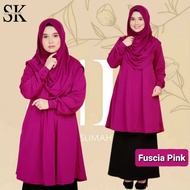 Blouse Lubna Muslimah (Ironless) S, M, L, XL, 2XL, 3XL
