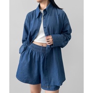 ECINOS - Denim Puzzle Set - Blue, Puzzle Shorts