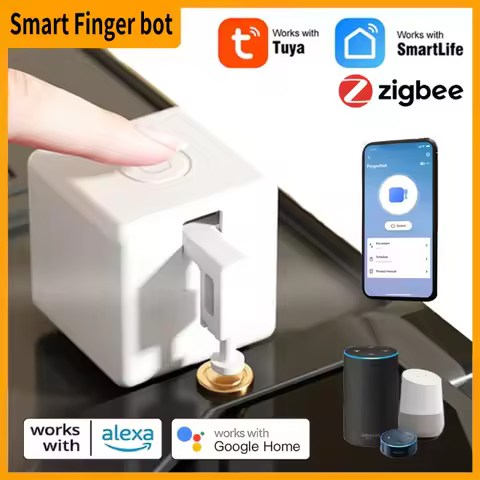 Tuya ZigBee Finger-bot Plus Smart Touch Button Switch Arms Bluetooth Finger Robot Smart Home Automat