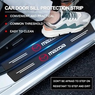 Car Door Sill Kick Tailgate threshold protection sticker For Mazda 3 6 CX5 2 CX30 CX3 CX9 MX5 RX8 Ax