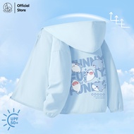 Patt mom ชุดเด็ก เสื้อคลุมกันแดดแขนยาวสกรีนลาย ผ้าแห้งไว น้ำหนักเบา ป้องกันรังสี UV ได้ดี (B019-50BF